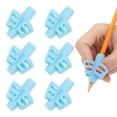 thumbnail image 1 of Unique Bargains 6 Pcs 2 Fingers Handwriting Pencil Grippers, Light Blue, 1 of 6