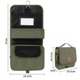 thumbnail image 1 of Bolsa de maquillaje Oxford, artículos de tocador portátiles de viaje, organizador de lavado colgante (verde militar) Hugtrwg Para Estrenar, 1 of 6