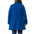 thumbnail image 3 of Agnes Orinda Women's Plus Size Winter Coats Double Breasted Peacoat Outerwear Jackets 4X Royal Blue, 3 of 6