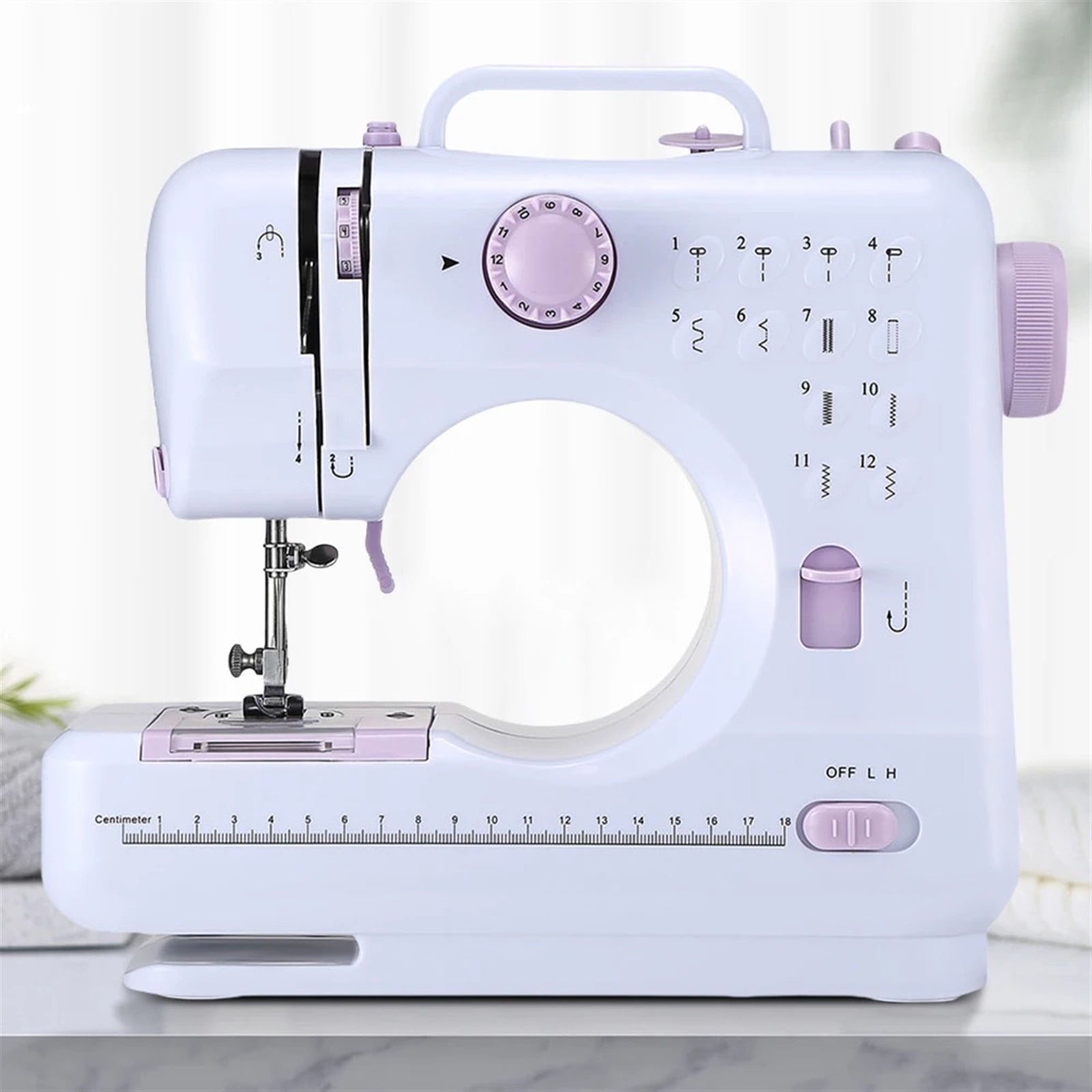Portable Sewing Machine 12 Built-In Stitches Crafting Mending Machine With Foot Pedal Travel Sewing Machines For Beginners
