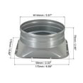 thumbnail image 2 of Uxcell 6" Duct Connector Flange Metal Exhaust Flange Duct Mounting Plate for Air Heating Cooling HVAC Square, 2 of 5