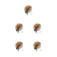 thumbnail image 3 of Minnieouse Vintage Women Plume Fascinator Mesh Velo Clip Horquilla Flor Headwear Club Caballo Carreras Eventos Iglesia Negro + naranja Type2 NO2, 3 of 6