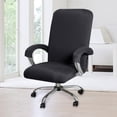 thumbnail image 2 of HongKeJi Office Chair Cover, Universal Stretchable Desk Chair Cover, Computer Chair Slipcovers, Dark Gray, L, 2 of 7
