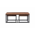 thumbnail image 6 of Powell Ellery Coffee and End Table Set - Brown Wood and Black Metal, 6 of 8