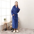 thumbnail image 1 of Camisón de terciopelo para pareja de otoño e invierno, bata de baño gruesa de gran tamaño para hombres y mujeres, pijama alargado, camisón blanco, 1 of 6