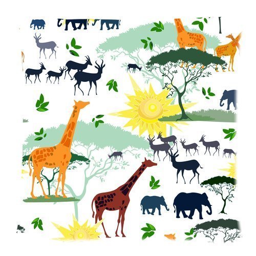 ABPHQTO Decoración del hogar encantador patrón de animales de dibujos animados con cremallera funda de cojín funda de cojín 50x50 cm impresión de dos lados