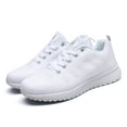 thumbnail image 4 of Zapatillas De Running Tejidas Voladoras Para Mujeres, Zapatillas De Malla Transpirable Para Caminar, Zapatillas Casuales Al Aire Libre Con Cordones, 4 of 4