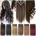 thumbnail image 1 of SEGO Clip in 100% Human Hair Extensions Real Thick Remy Hair Full Head 8 PCS Hair Pieces for Woman Balayage Black Brown Blonde, 1 of 9