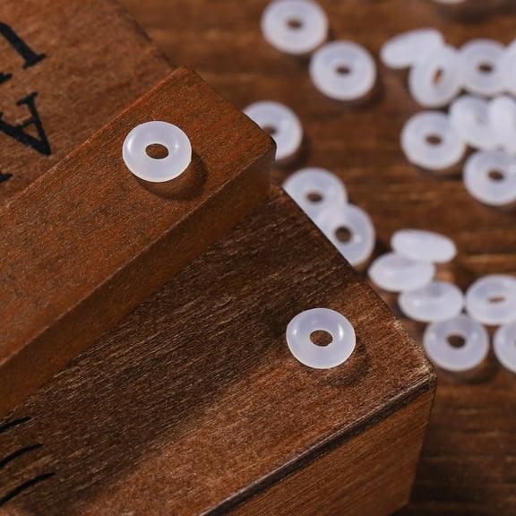 LEORX Jewelry Stopper Rubber Stoppers Transparent 80pcs