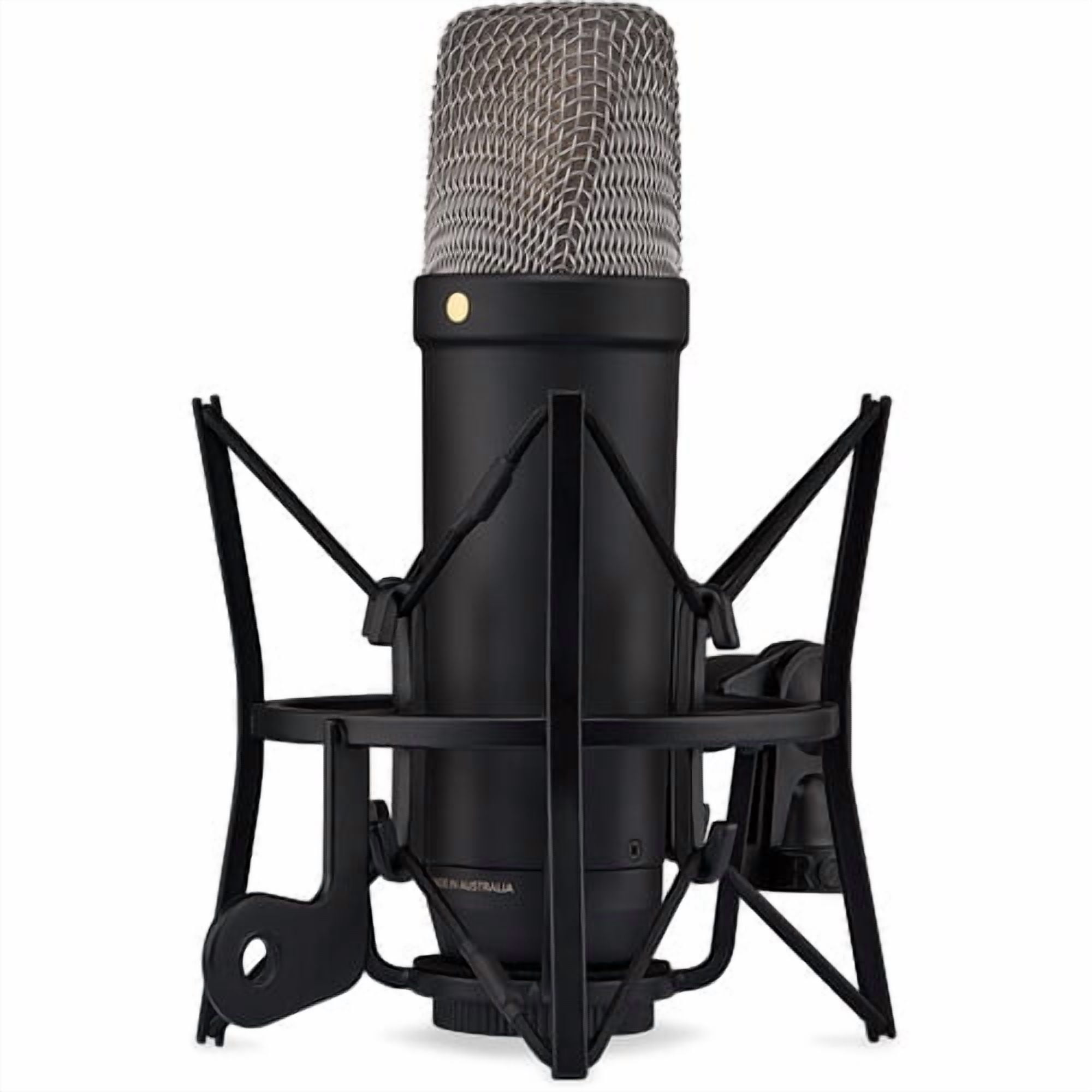 RODE NT1 5th Gen Large-Diaphragm Cardioid Condenser Microphone (Black) | XLR/USB Hybrid Mic for Studio Recording, Vocals, Podcasting & Voiceover (NT1GEN5B) + Podcast Arm Mic Stand + Cable Ties + More