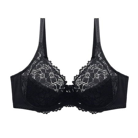 

Akiihool Womens Bras Comfortable Women s Bra Fashion Deep Cup Bra Full Back Coverage Hide Smooth Bra (Black 7XL)