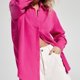 thumbnail image 3 of Señora suelta elegante Top Casual algodón verano camisa cómoda solapa ropa de calle firme traje, 3 of 6