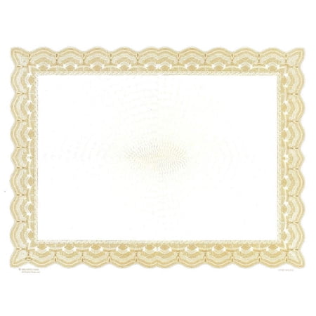 Goes 2463 Blank Certificate, Certificate Paper Stock, Size 8-1/2" x 11", Printable, Laser or Ink Jet Compatiable (Pack of 100)
