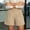 #0054-Khaki, variant on Favoffer Women High Waist Tailored Shorts Straight Leg Business Casual Bottoms Solid Color Elastic Waist with Functional Side Pockets for Office Daily