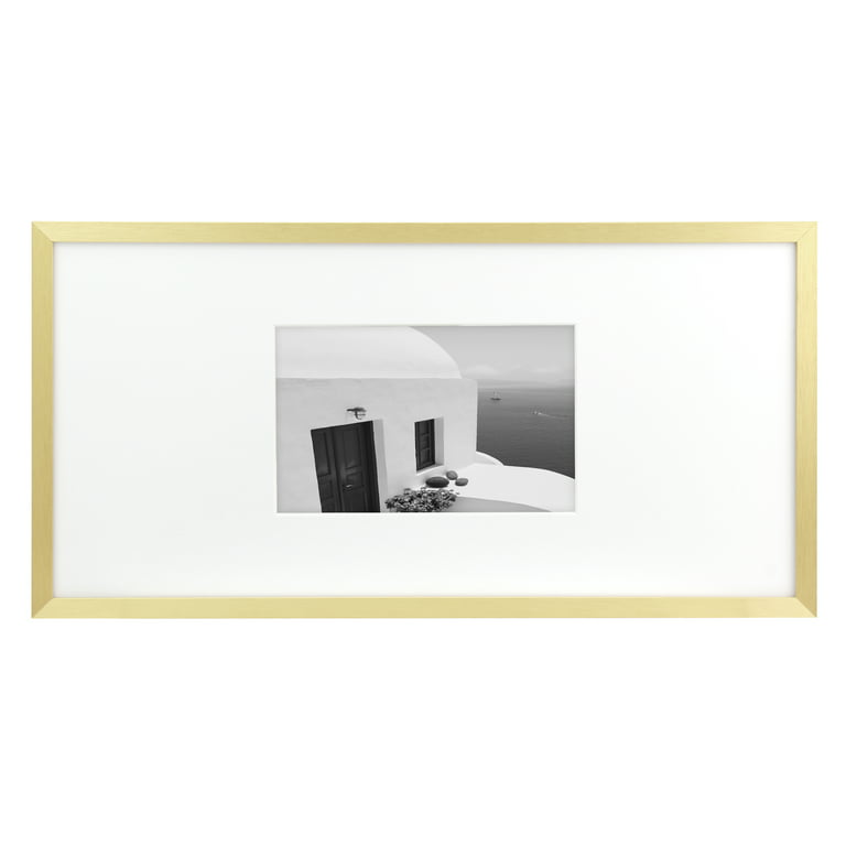Gallery Brass Picture Frame with White Mat 11x14 + Reviews