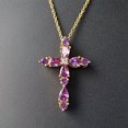 thumbnail image 1 of Pendentif en Croix Améthyste Collier, 1 of 4