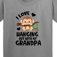 thumbnail image 4 of Inktastic Monkey I Love Hanging out with My Grandpa Youth T-Shirt, 4 of 5