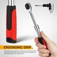 thumbnail image 2 of KAKOWELY ratchet handle Ratchet Wrench Extendable Repair Ratchet Ratcheting Socket Wrench Hand Ratchet Wrench Tool 72 Tooth 1/4 Drive Ratchet Wrench9.92"X1.06"X0.98", 2 of 5