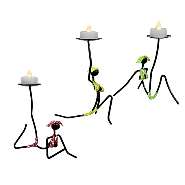 3 Candelabros LED Decorativos Candelabro Candelabro Hogar Escritorio Decoración Regalo Macarena Portavelas Chica Bikini