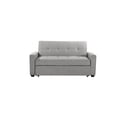thumbnail image 3 of Sealy Muskoka Queen Pop-Up Sofa Bed Convertible with USB Port in Beige with Solid Wood Legs in Espresso, 3 of 17