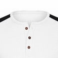 thumbnail image 6 of COSFO Henley Polo Shirt Men White Short Sleeve Waffle Tops Moisture Wicking Slim Fit Performance Mens Classic T-Shirt, 6 of 6
