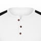thumbnail image 5 of Ceisia Men's Slim Fit Short Sleeve Henley Shirt Waffle Knit Contrast Panel Casual T-shirt White XL Gifts, 5 of 6