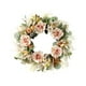 thumbnail image 2 of Corona de rosas de champán simulada, decoración de puerta, adorno de jardín, corona de flores artificiales para oficina, foto, cafetería al aire libre, 2 of 8