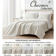 thumbnail image 4 of Chezmoi Collection Bethany 3-Piece White Queen Size Blanket Set Quilted Floral Sherpa Reversible Washed Microfiber Coverlet Bedspread Set, 4 of 8