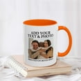 thumbnail image 2 of Valentines Custom Mug with Pictures 11oz Personalized Coffee Mug Gifts for Birthday Valentine's Day Multiple Colors Photo Mugs Personalized Text and Logo tazas personalizadas for Man Woman(Orange), 2 of 8