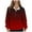 Red, variant on Women’s Long Sleeve Half Zip Hoodie Pullover Casual Loose Fit Sweatshirt for Everyday Wear
