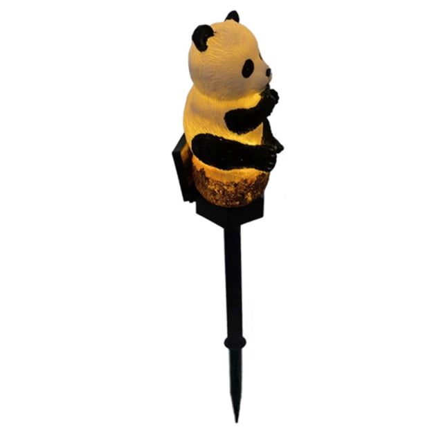 Bearachild Lámpara de panda, decoración de iluminación de paisaje de suelo Solar, decoración de enchufe inteligente, patio de paisaje de detección Iluminación y accesorios Bearachild HA073512-00