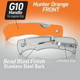 thumbnail image 3 of Maxam Stainless Steel Hawkbill Blade -  Easy-Grip G10 Handle, Steel Back, Pocket Clip, 3 of 6