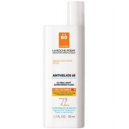 La Roche-Posay Anthelios Ultra Light Fluid Sunscreen for Face SPF 60 1.7 fl oz Pack of 2