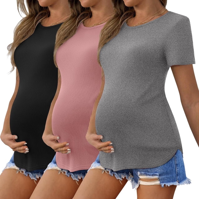 Camisetas de maternidad Ekouaer para después del embarazo, talla S