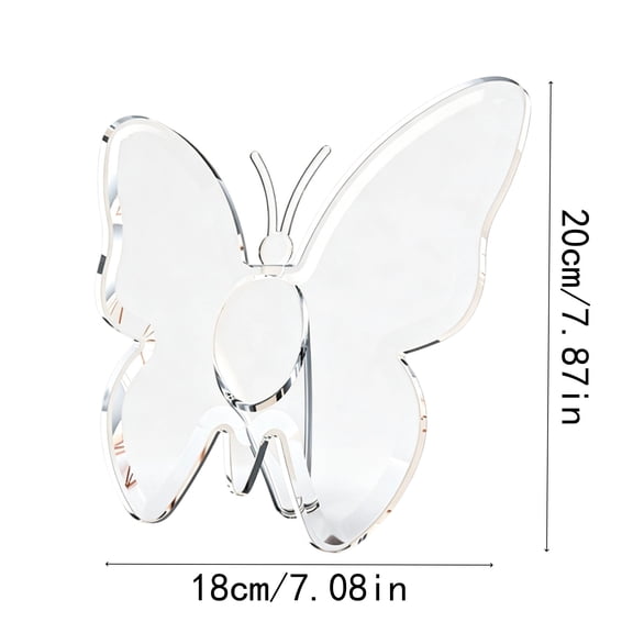 HOARBOEG Butterfly Wing Shape Clear Plastic Flower Vase, Decorative Tabletop Centerpiece for Fresh or Dried Blooms, Modern Transparent Bud Vase Home Decor, 7.08x7.87 in