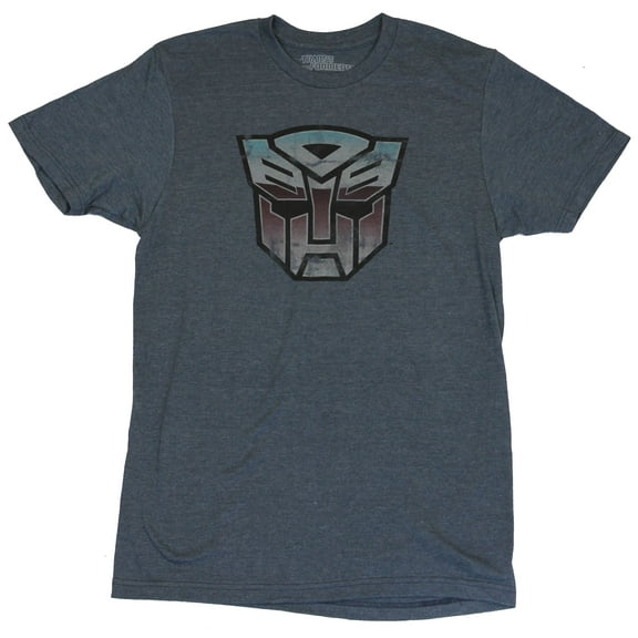 Transformers Mens T-Shirt - Distressed All-Red Stamped Autobot Logo (Small)