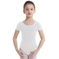 thumbnail image 2 of Nyeemya Combinaison de Danse Ballet une Pièce pour Filles Manches Courtes Classique Blanc 10, 2 of 7