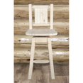 thumbnail image 1 of Montana Woodworks MWHCBSWSNRV24LZPINE Homestead Counter Height Barstool with Back & Swivel with Laser Engraved Pine Tree Design, Clear Lacquer Finish, 1 of 1