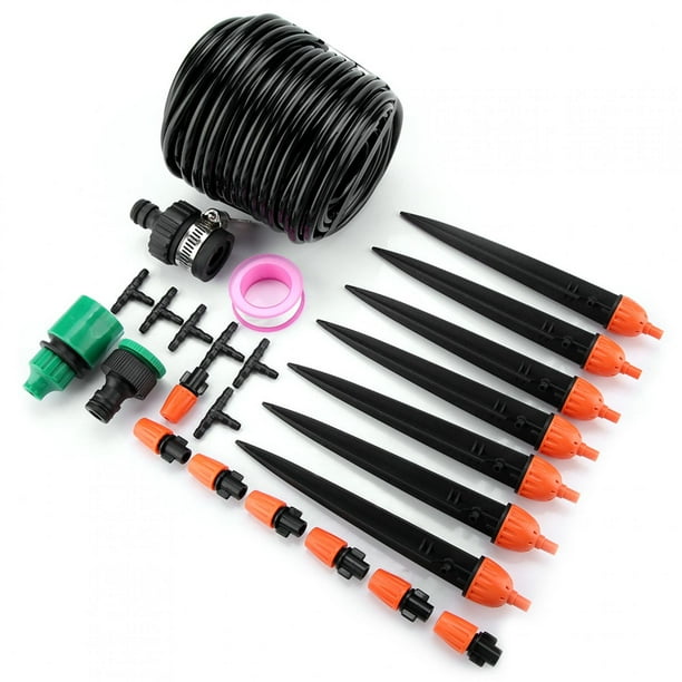 Kit de riego por goteo de agua para jardín de 10 m, sistema de riego automático para plantas.