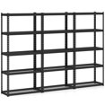 thumbnail image 1 of Gymax 3PCS 5-Tier Storage Shelf Heavy Duty Storage Utility Rack Shelf w/Anti-tipping Device, 1 of 10