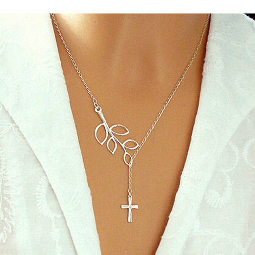 KUDOSALE Women Ladies Girls Pendant Bib Chain Design Bird Leaves