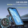 thumbnail image 3 of SaniMore for iPhone 15 Pro 6.1" Magnetic Case, Rugged PC & TPU Bumpers with Car Mount & Ring Kickstand Heavy Duty Full Body Protective Case for 15 Pro Women Men, Black, 3 of 11