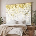 thumbnail image 3 of Yellow Polka Dot Large Tapestry for Bedroom Wall Hanging Tapestry, Ombre Abstract White Monochrome Ceiling Backdrop Tapestries Poster Blanket Wall Decor for Teens Room Living Room Dorm 100" x 59", 3 of 8