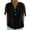 Black, variant on ZQUUVOU Women's Tops Short Sleeve Cotton Linen Solid Color V Neck T-Shirt Loose Top Black