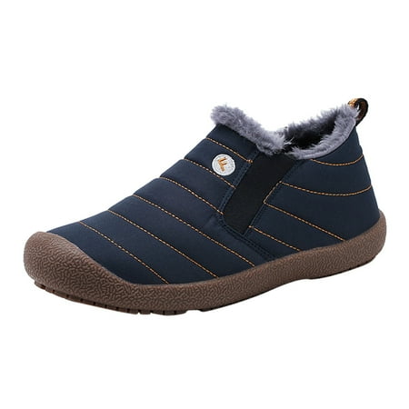

Fashion Winter Women Snow Boots Flat Soft Bottom Non Slip Plush Warm And Comfortable Slip On Solid Color Simple Style Womens Snow Boots Size 11w Womens Wide Width Snow Boots with Zipper Womens Snow