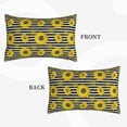 thumbnail image 2 of Zufioo Sunflowers On Black And White Stripes Print Double-sided Plush Pillow Cover,Decorative Pillow Protector without Pillow Core, Suitable for Sofa, Bedroom, Car-14"x20", 2 of 6
