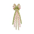thumbnail image 2 of Jienlioq Imitation Chanvre Motifs à Pois Rouges Bordure Nœud Accessoires de Fond de Fête Décoratifs Nœud, 2 of 6