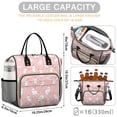 thumbnail image 5 of White Cat and Heart Pink Pattern Insulated Leakproof Lunch Box for Women, Large Lunch Bag for Tween Teen Adult, Loncheras Para Mujer for Work Beach Travel Picnic Camping, 5 of 6