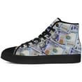 thumbnail image 3 of Aidianart Womens Dollar High Top Shoes High Top Canvas Sneakers Size 14.5, 3 of 5