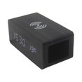 thumbnail image 1 of Reloj Despertador De Carga Inalámbrica Reloj Despertador Con Altavoz Bluetooth De Madera Scienceny EL014330-01, 1 of 5